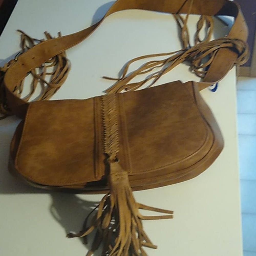 Steve Madden lavender brown boho purse